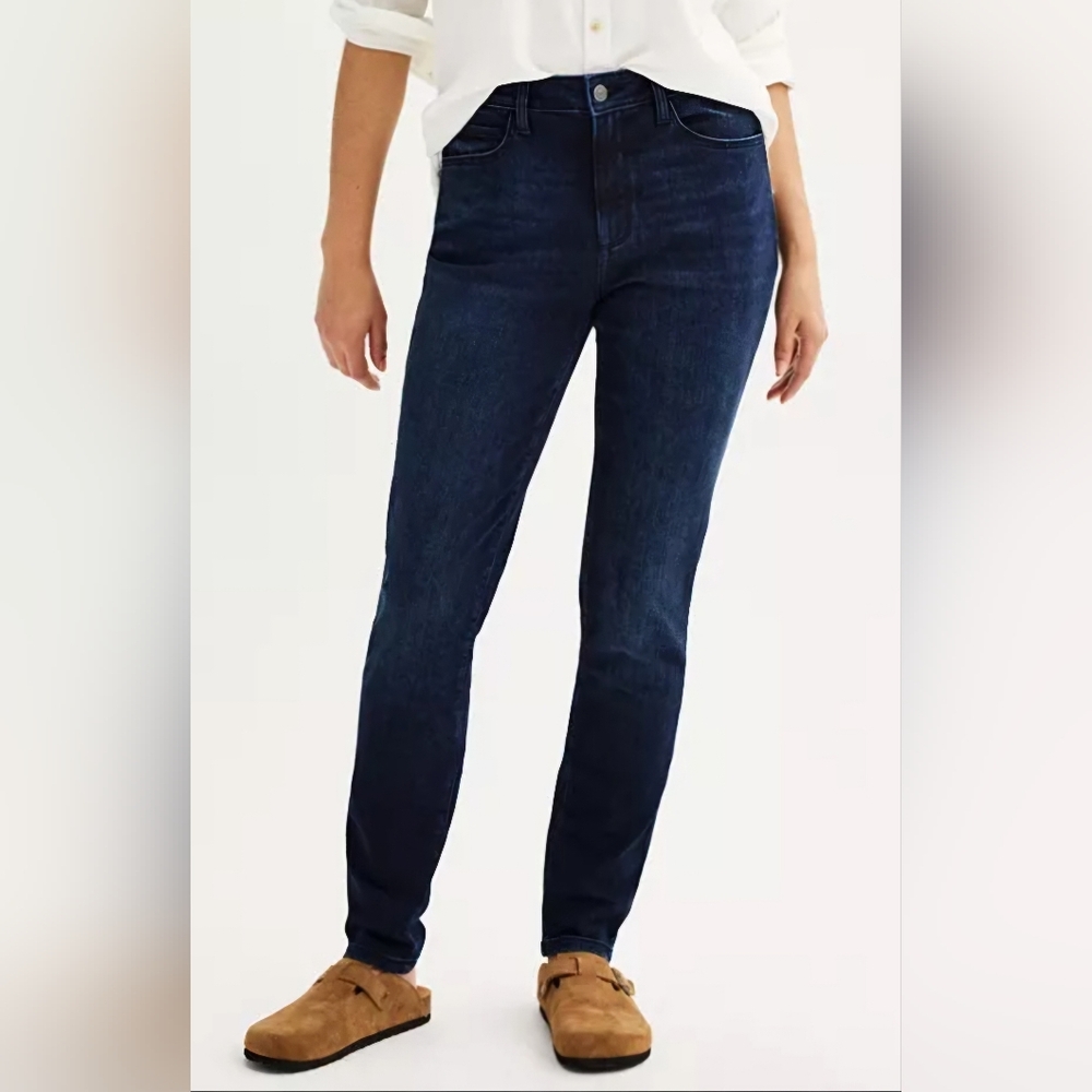 Sonoma Women's Curvy Skinny Dark Wash Jeans (Size 8S) - Picture 7 of 11